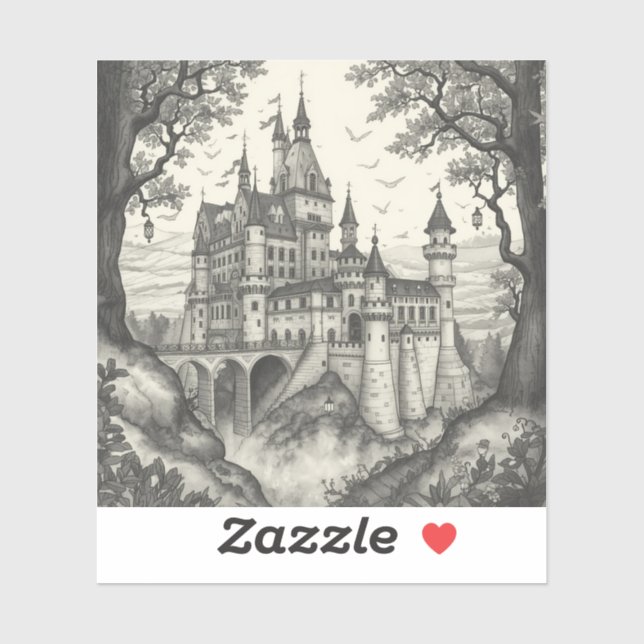 outlines of fairy tale castles and enchanted lands (Sheet)
