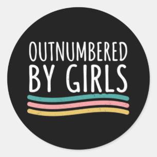 Outnumbered Design 2 Classic Round Sticker