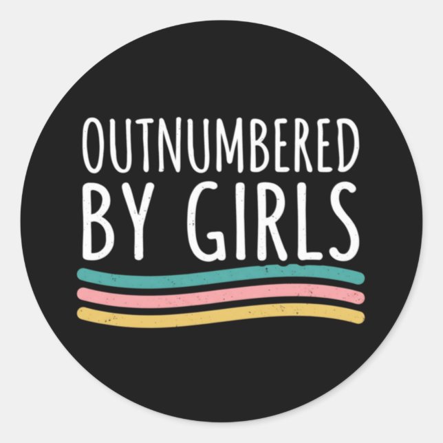 Outnumbered Design 2 Classic Round Sticker (Front)