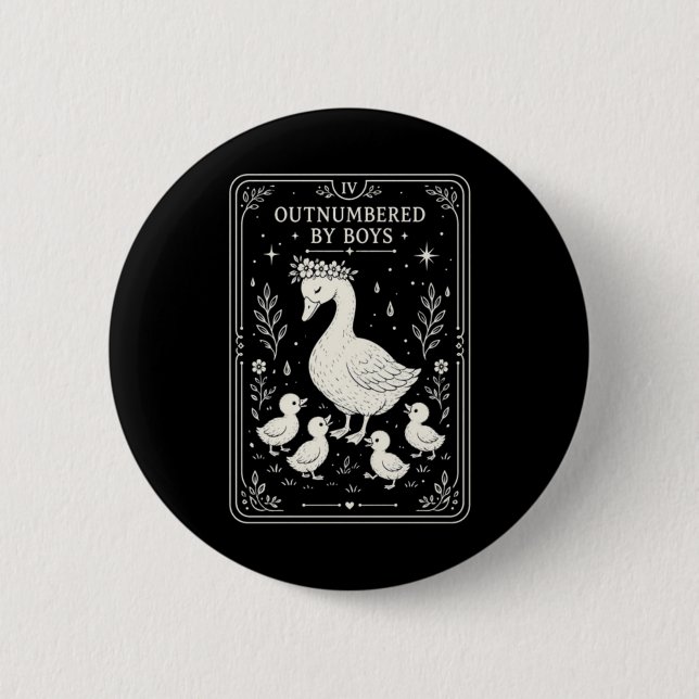 Outnumbered Design 8 6 Cm Round Badge (Front)