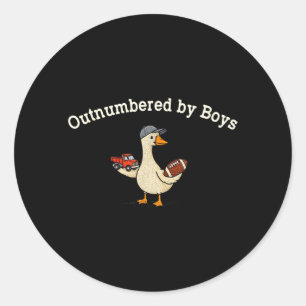 Outnumbered Wall Art Classic Round Sticker