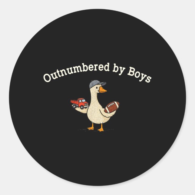 Outnumbered Wall Art Classic Round Sticker (Front)