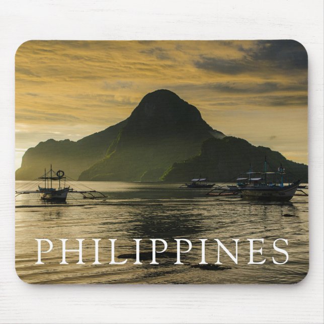 Outrigger At Sunset Mouse Pad (Front)