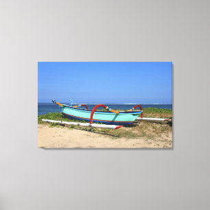 Outrigger boat canvas print