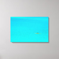 Outrigger canoe in Bora Bora canvas print