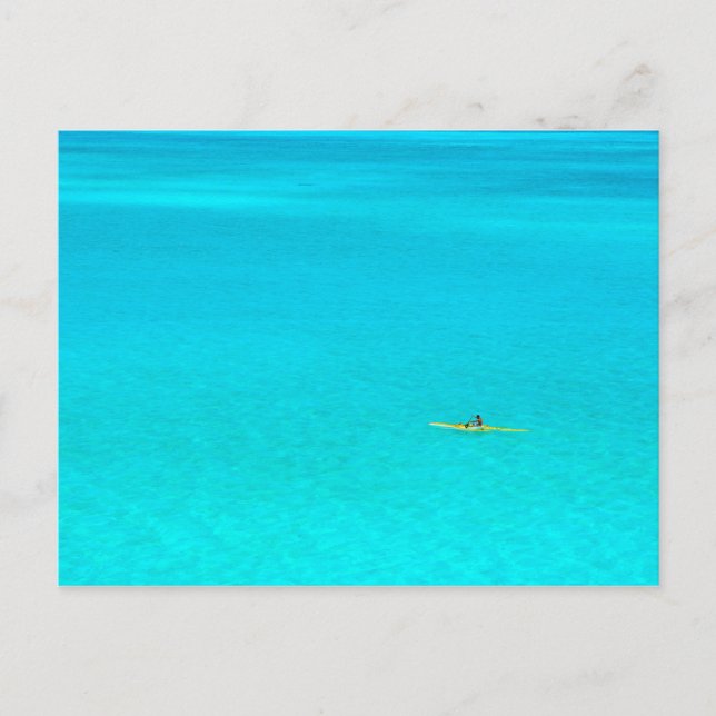 Outrigger canoe in Bora Bora postcard (Front)