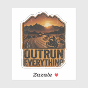 Outrun Everything Biker Decal