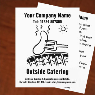 Outside Catering Cartoon Design Flyer
