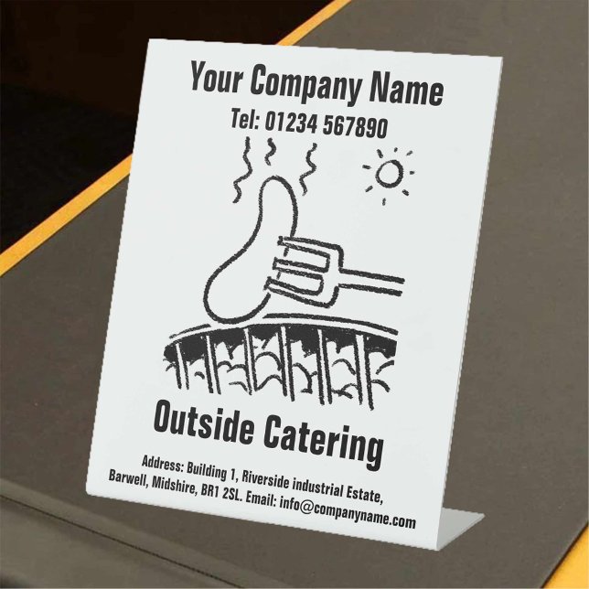 Outside Catering or Street Food Truck Pedestal Sign (Creator Uploaded)