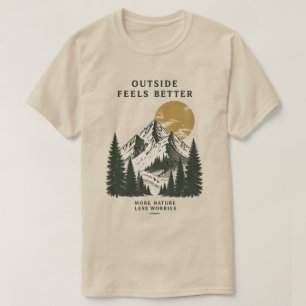 Outside Feels Better Mountain Main Tag: T-Shirt