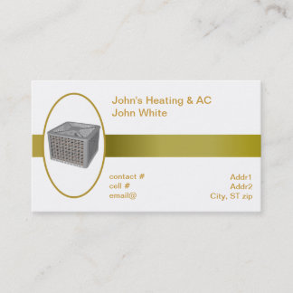outside heat pump business card