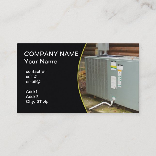 outside heat pump business card (Front)