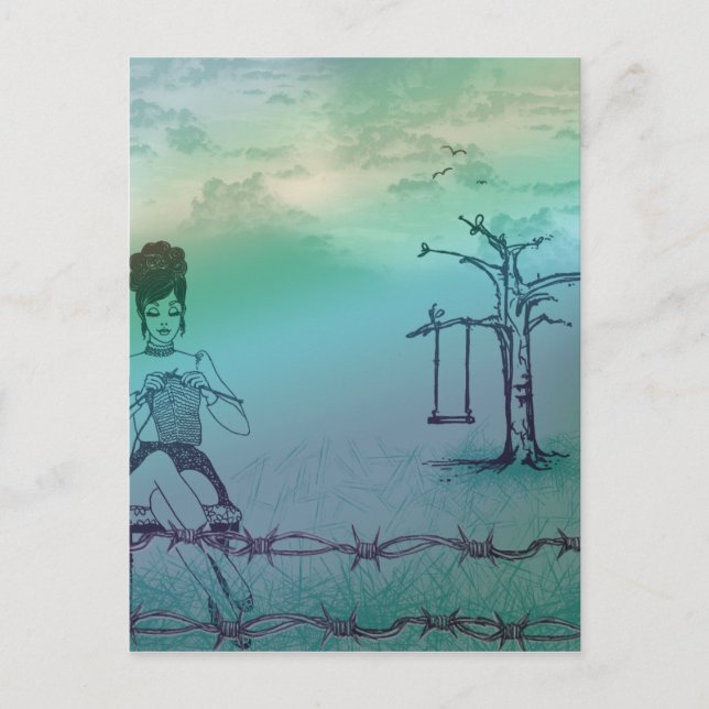 Outside Knitting Post Card2 Postcard (Front)