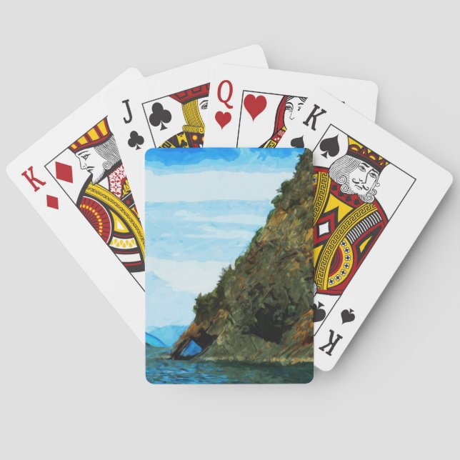 Outside the Bay of Seward Alaska Abstract Playing Cards (Back)