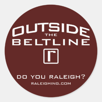 Outside the Beltline Sticker, Small Classic Round Sticker