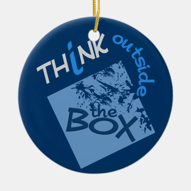 OUTSIDE THE BOX custom ornament (Front)