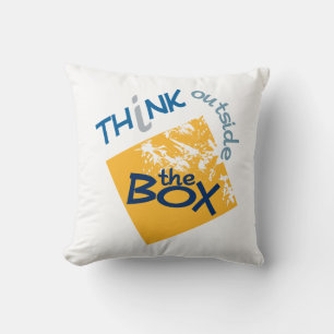 OUTSIDE THE BOX throw pillow