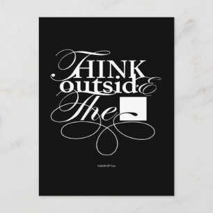 Outside the Box White Logo Postcard