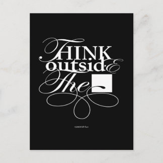 Outside the Box White Logo Postcard