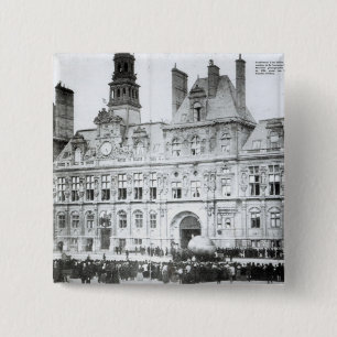 Outside the Hotel de Ville 15 Cm Square Badge