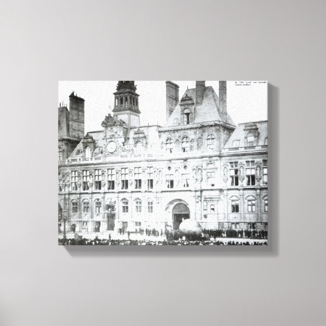 Outside the Hotel de Ville Canvas Print (Front)