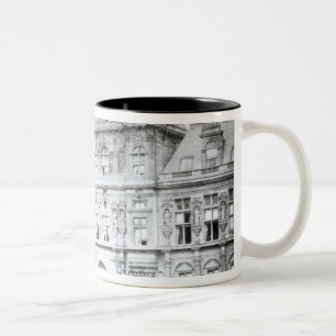 Outside the Hotel de Ville Two-Tone Coffee Mug
