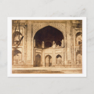 Outside the Taj Mahal, probably illustrated in 'Ph Postcard