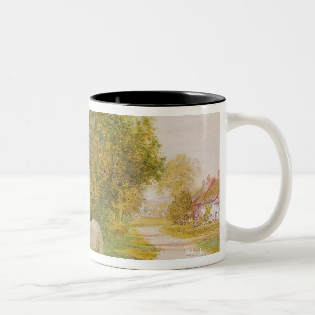 Outside the Village Inn Two-Tone Coffee Mug (Right)