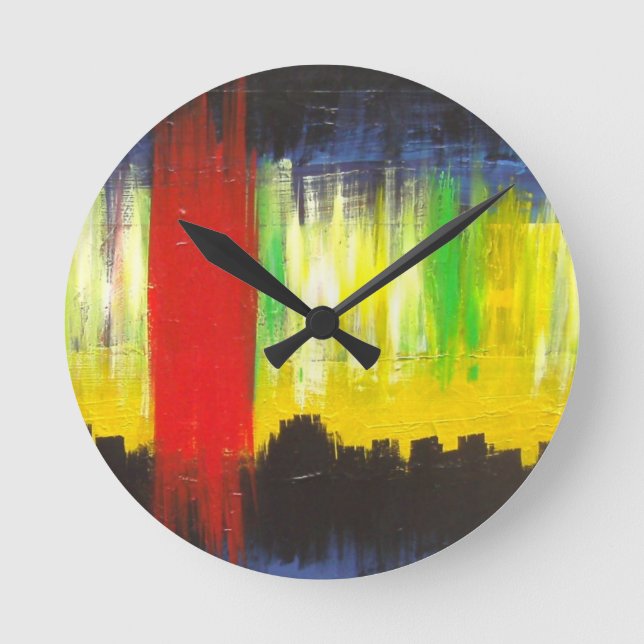 Outsider art print wall clock (Front)