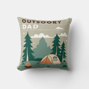 "Outsoory Dad": Camping and Wilderness Retreat Cushion