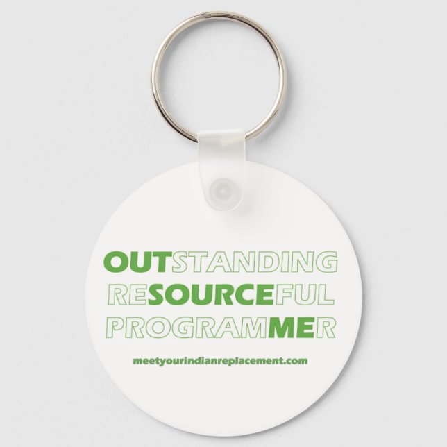 Outsource Your Programmers Key Ring (Front)