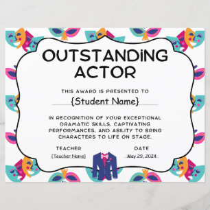 Outstanding Actor Student Recognition Award