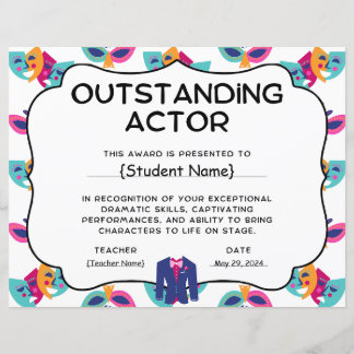 Outstanding Actor Student Recognition Award