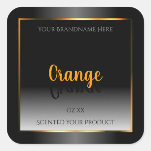Outstanding Black White Product Label Orange Frame