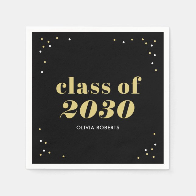 Outstanding Class Editable Colour Graduation Napkin (Front)