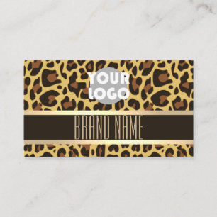 Outstanding Classic Leopard Pattern Brown Beige Business Card