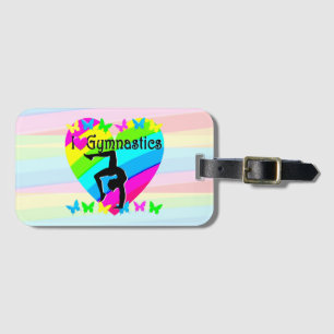 OUTSTANDING I LOVE GYMNASTICS DESIGN LUGGAGE TAG