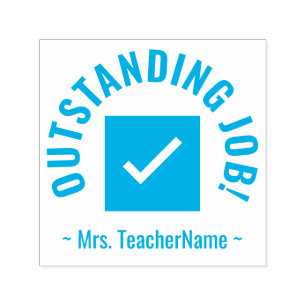 "OUTSTANDING JOB!" Tutor Rubber Stamp