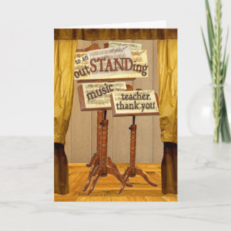 outSTANDing Music Teacher Thank You Card