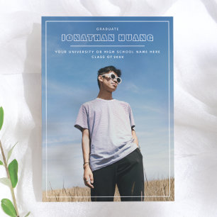 Outstanding Trendy Photo Graduation Announcement