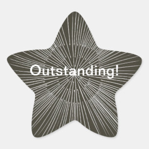 Outstanding White Pulsating lines, Black Stickers