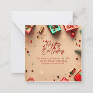 Outstanding Woman Birthday Card