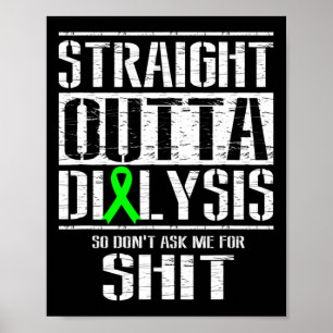 Outta Dialysis Dont Ask Me Sheet Patient Fun Poster