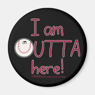 Outta Here! Baseball Character Magnet
