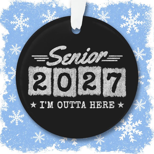 Outta Here Graduation Year Senior Class of 2027 Ornament (Creator Uploaded)