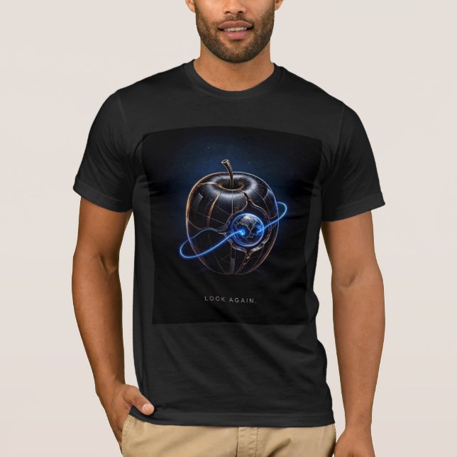 OUTTA SPACE — Blue Apple: Piercing Planet T-Shirt (Front)