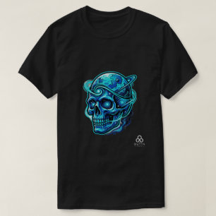 OUTTA SPACE — Cosmic Skull — Turquoise Orbit T-Shirt