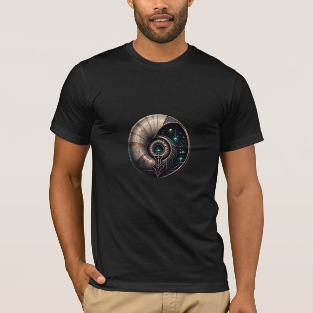 OUTTA SPACE — Shell Galaxy Inside T-Shirt (Front)