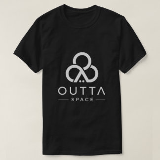 OUTTA SPACE - White Logo Black T-Shirt