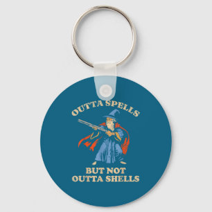 Outta Spells But Not Outta Shells Wizard Fantasy M Key Ring